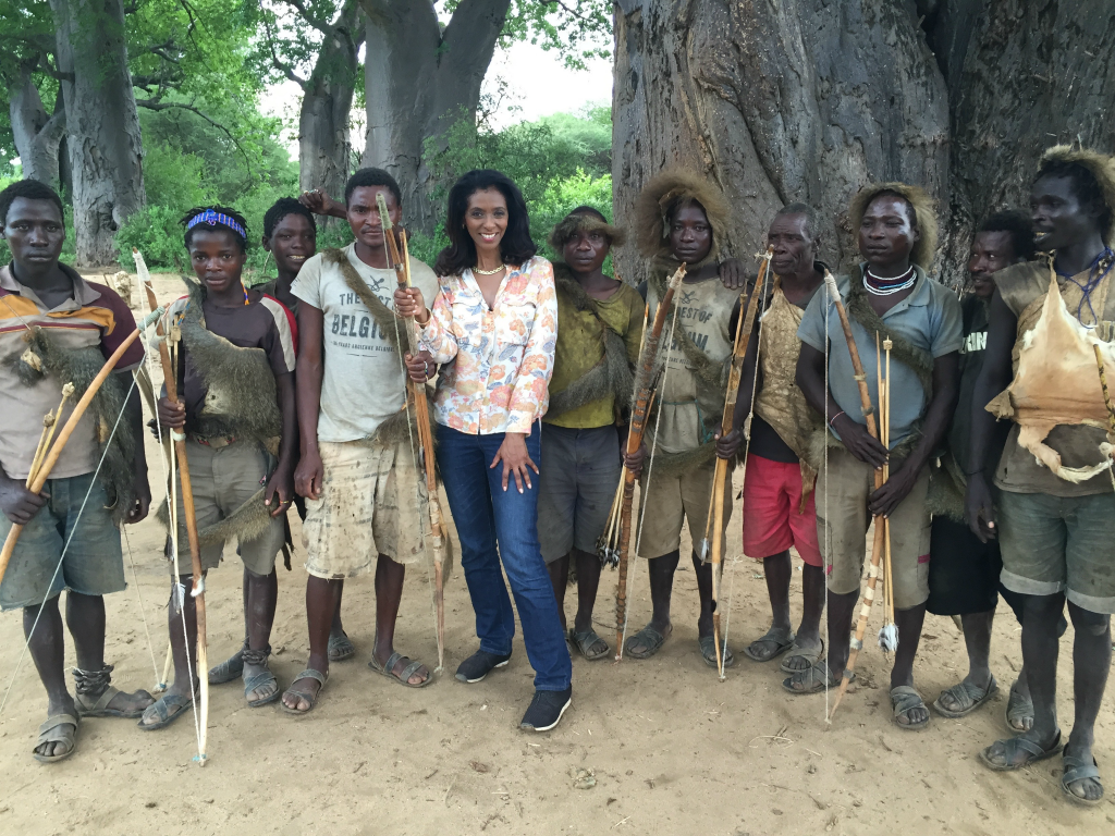 Zeinab Badawi with hunters 