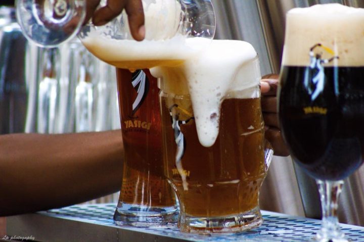 Enjoy beer at Yasigi Beer Garden in Kampala, Uganda